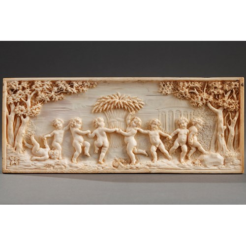 Early 19th Century continental ivory plaque. 
